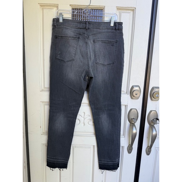 DL1961 Farrow‎ Instaslim Ankle Whitney Distressed Gray Jeans Womens Size 32 - Picture 2 of 7